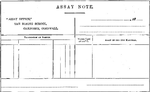 ASSAY NOTE