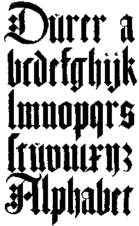 184. GERMAN BLACKLETTERS. ALBRECHT DRER, 16th CENTURY