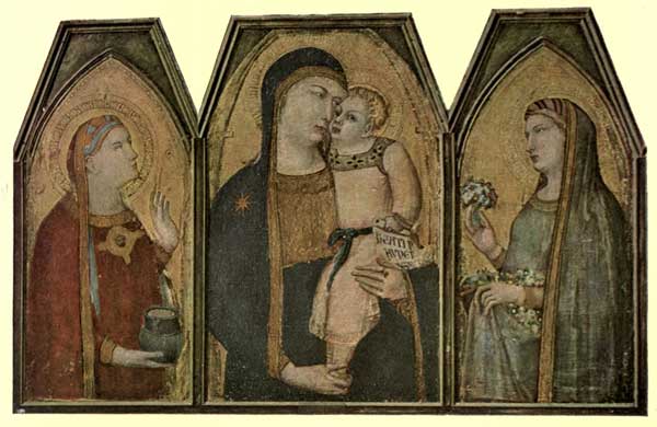 AMBROGIO LORENZETTI: MADONNA AND CHILD WITH S.S. MARY
MAGDALENE AND DOROTHY