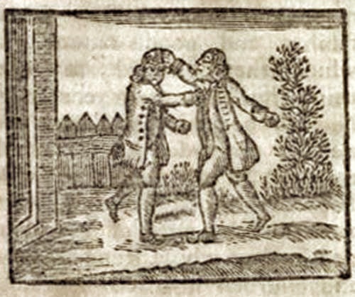 Two men fighting