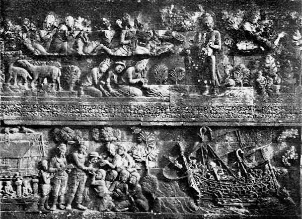 Bas relief at Boro Budur.