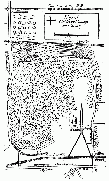 MAP OF GIRL SCOUT CAMP MADE BY SCOUT