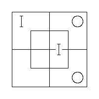 Diagram representing x m prime exists and all y prime are m