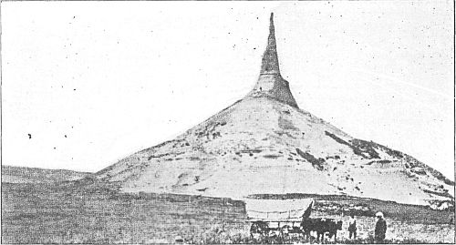 Chimney Rock, an old sentinel on the trail in western Nebraska.