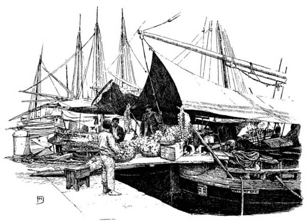 ITALIAN FRUIT AND VEGETABLE BOATS, SPALATO
