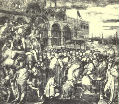 The Reconciliation of Pope Alexander III and
Frederick Barbarossa.