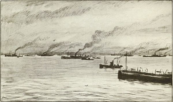 DAWN: CONVOY PREPARING TO PUT TO SEA