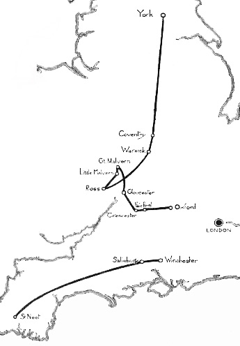 MAP OF PERPENDICULAR TOUR