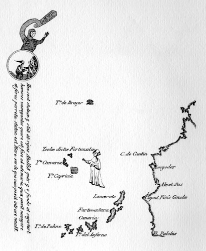 THE COAST OF
N.W. AFRICA, ACCORDING TO THE PIZZIGANI MAP, 1567.