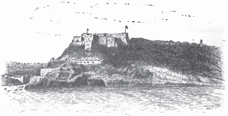 THE MORRO CASTLE, COMMANDING THE ENTRANCE OF THE HARBOR OF SANTIAGO DE CUBA.