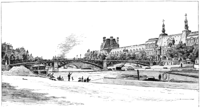 THE PONT DU CARROUSEL AND THE LOUVRE, FROM THE QUAI
MALAQUAIS.