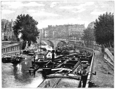 THE SEINE, BETWEEN THE CITY AND THE QUAI DES AUGUSTINS.