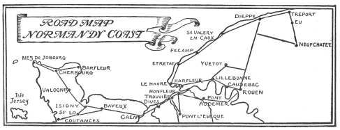 ROAD MAP NORMANDY COAST