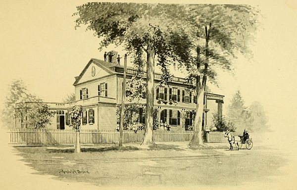 Children on roof of large house