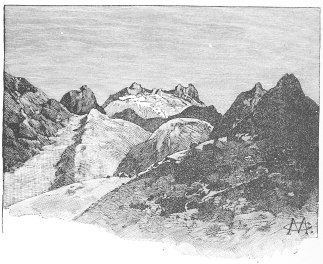 S.W. TWIN CONES OF RUWENZORI, BY LIEUT. STAIRS.