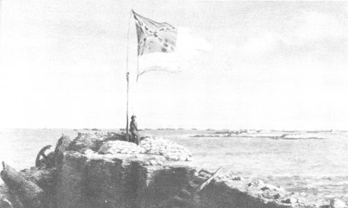 “The Flag of Sumter, October 20, 1863” painted by Conrad Wise Chapman, Confederate artist. Courtesy Confederate Museum, Richmond.