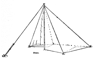 TARPAULIN TENT ERECTED