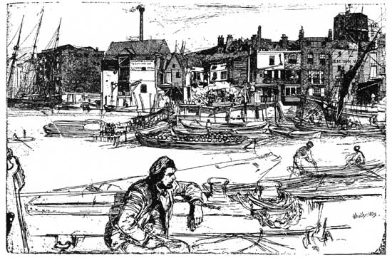 BLACK LION WHARF (ETCHING)