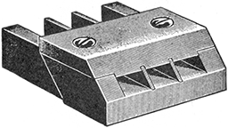 Fig 711Jig for filing brushes to the correct bevel used with copper brushes to fit them to