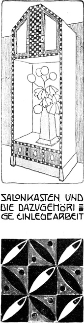 Salonkasten und die dazugehörigen Einlegearbeiten