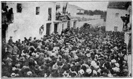 MEETING RÉPUBLICAIN PRÉSIDÉ PAR BLASCO IBÁÑEZ DANS UN
VILLAGE DE LA RÉGION DE VALENCE