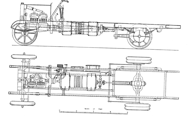 Petrol-electric motor omnibus