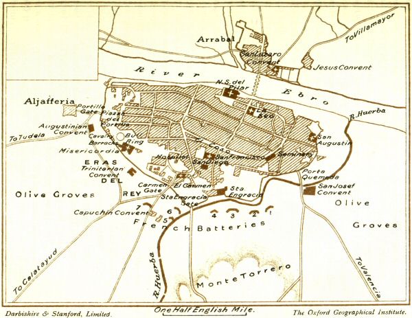 Map of Saragossa