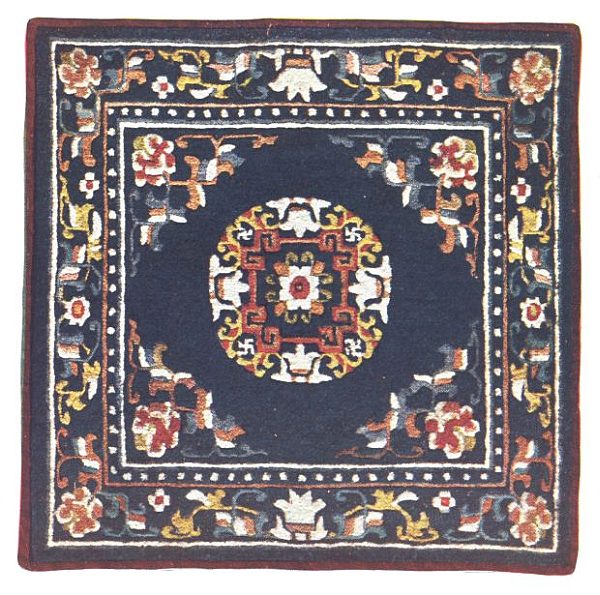 ANTIQUE CHINESE CUSHION RUG.