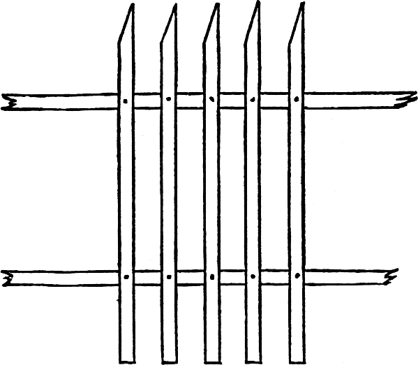 pick fence with one angle point on top