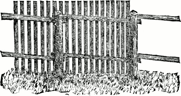 fence section made with split parts