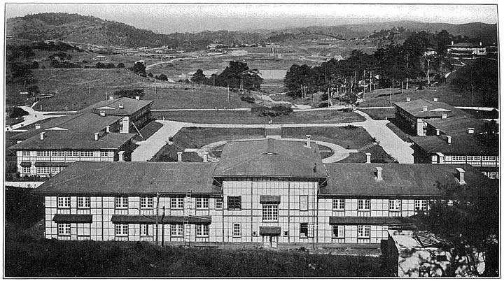 The States? No! It’s Baguio, Philippine Islands. The group of buildings is the Government Center, housing the government offices during the summer months