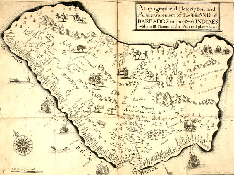 topographical map of Barbados