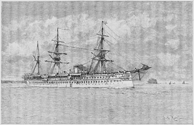 War-ship at sea