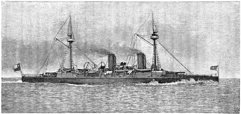 War-ship at sea