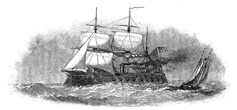 War-ship at sea