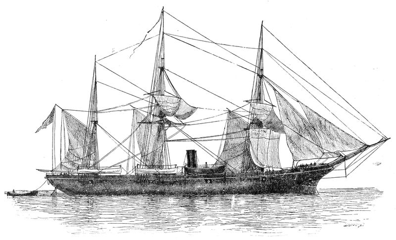 War-ship at sea