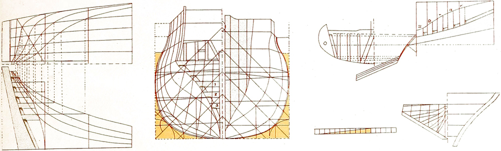 East India Company’s ship; various sections