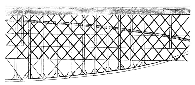 Longitudinal and Transverse Midship Sections of proposed large American Steamer