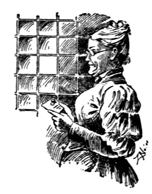 Postmistress reading a letter